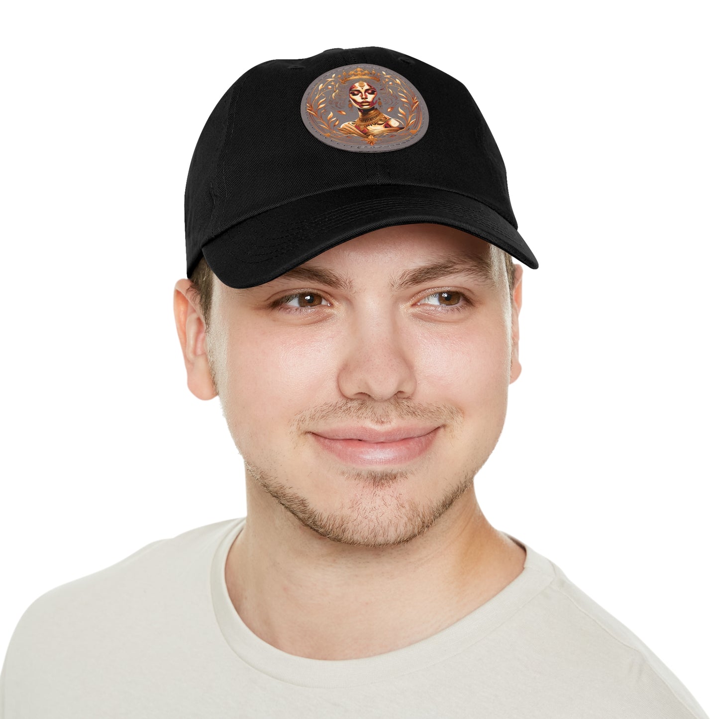 Yallanme Collection Dad Hat with Leather Patch (Round)