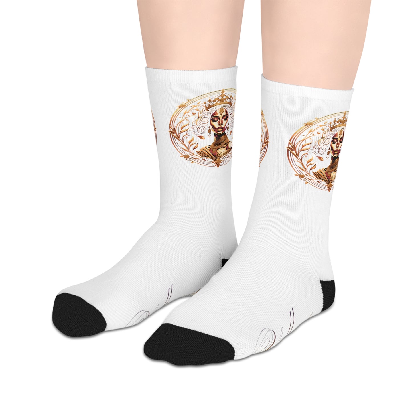 Yallanme Collection Mid-length Socks White