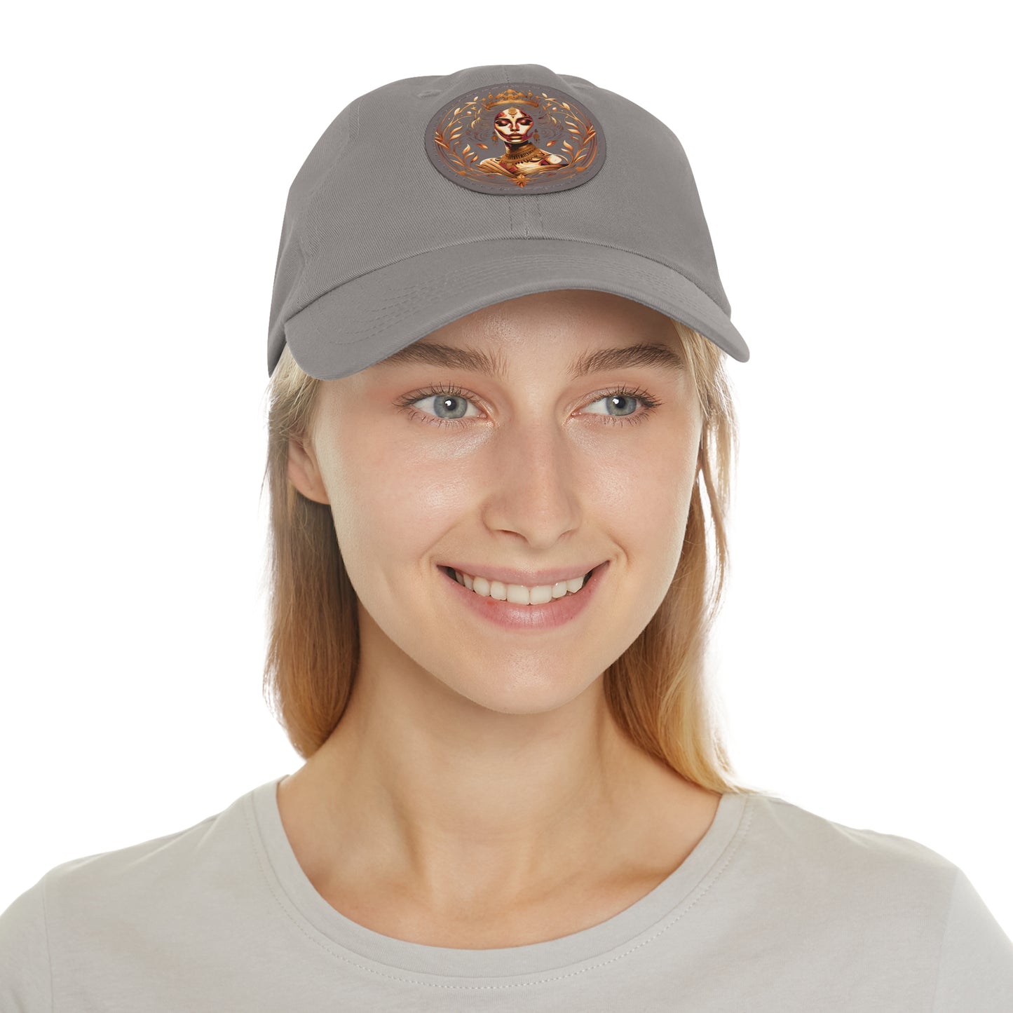 Yallanme Collection Dad Hat with Leather Patch (Round)