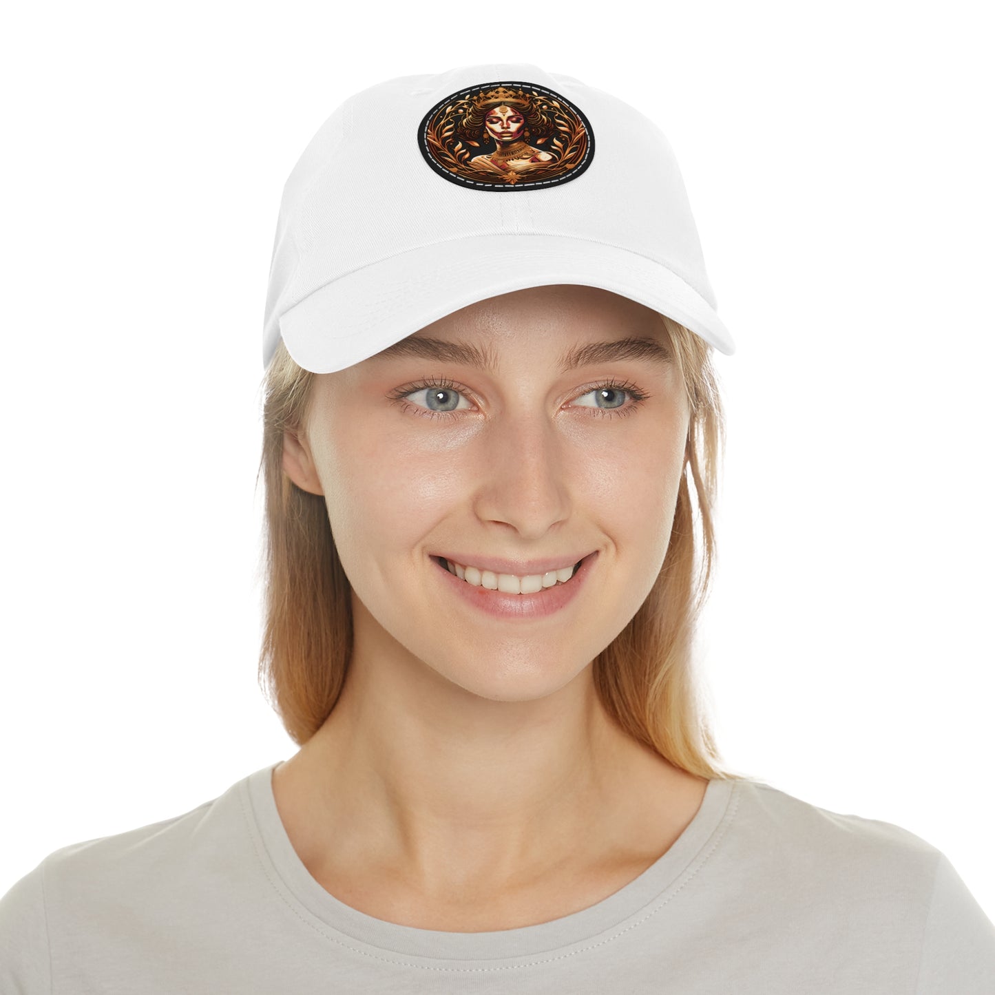 Yallanme Collection Dad Hat with Leather Patch (Round)