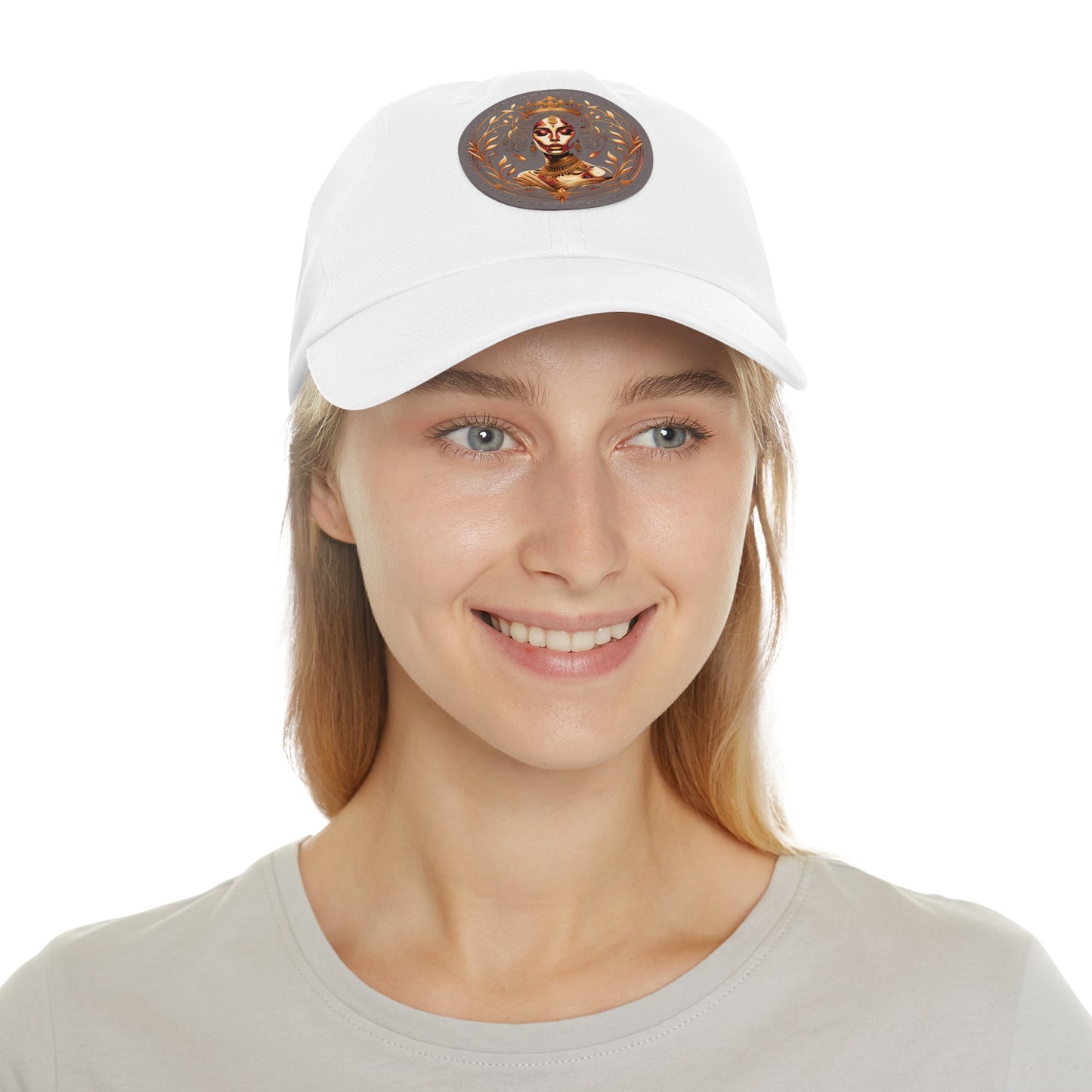 Yallanme Collection Dad Hat with Leather Patch (Round)