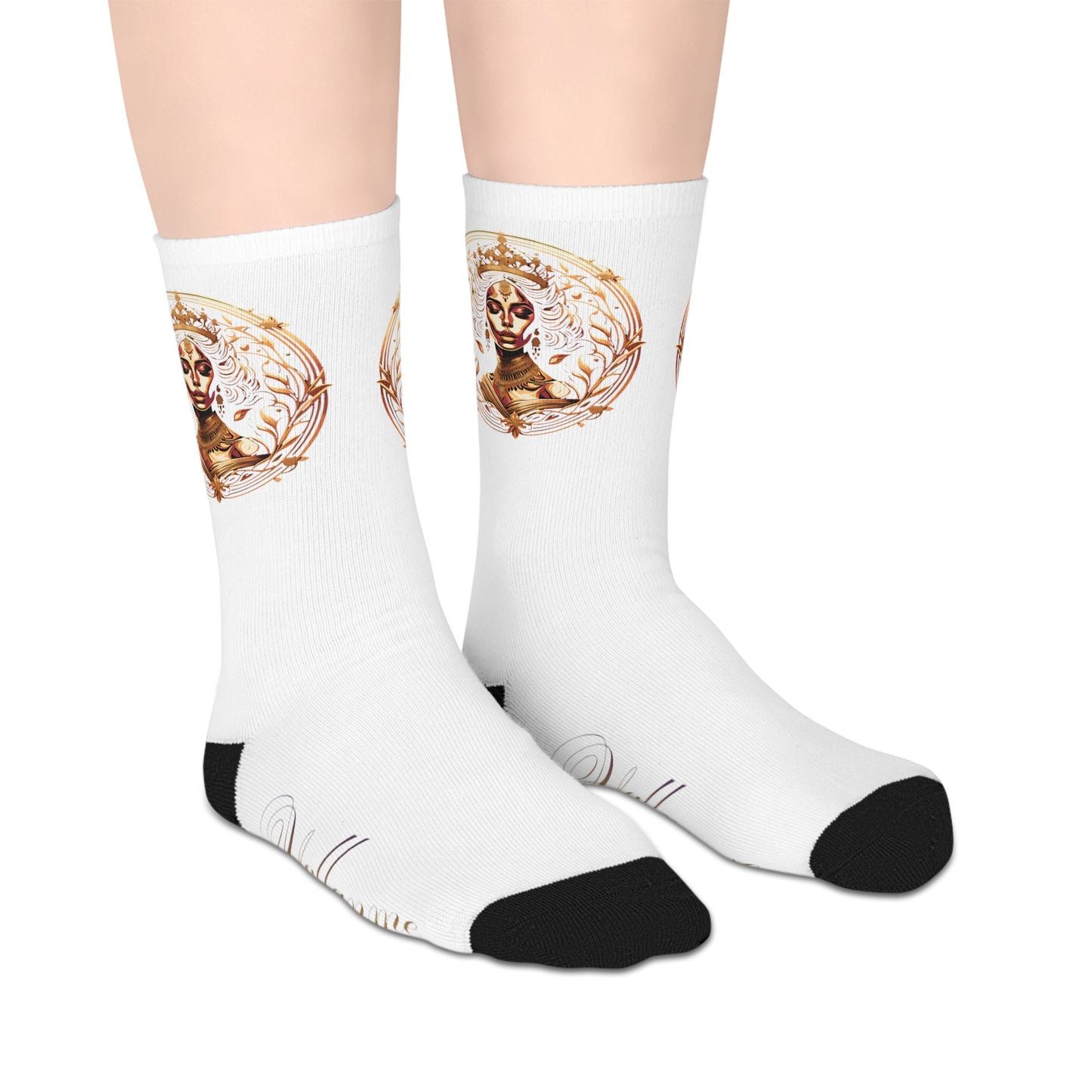 Yallanme Collection Mid-length Socks White