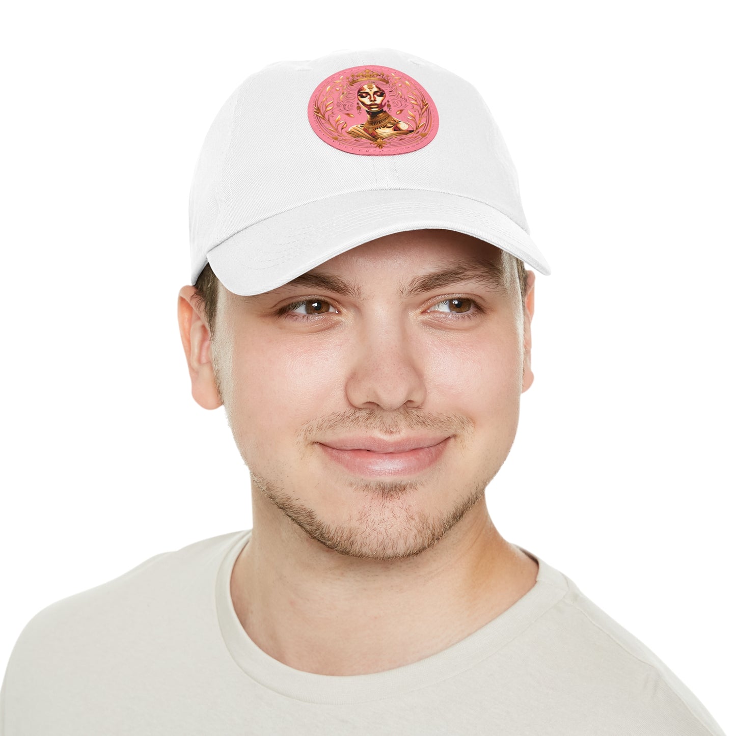 Yallanme Collection Dad Hat with Leather Patch (Round)