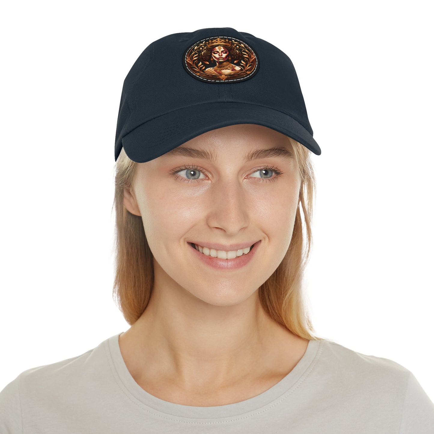 Yallanme Collection Dad Hat with Leather Patch (Round)