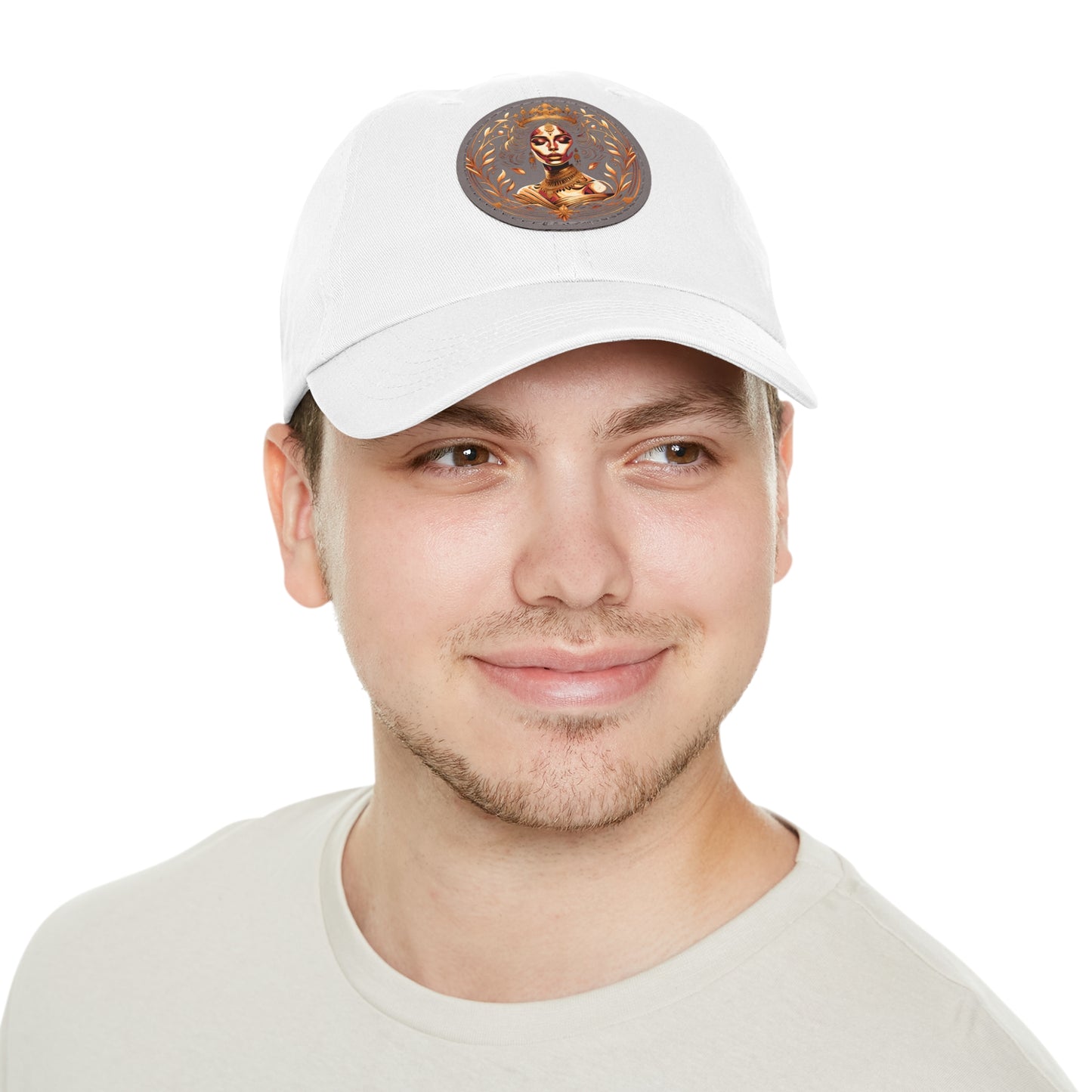 Yallanme Collection Dad Hat with Leather Patch (Round)