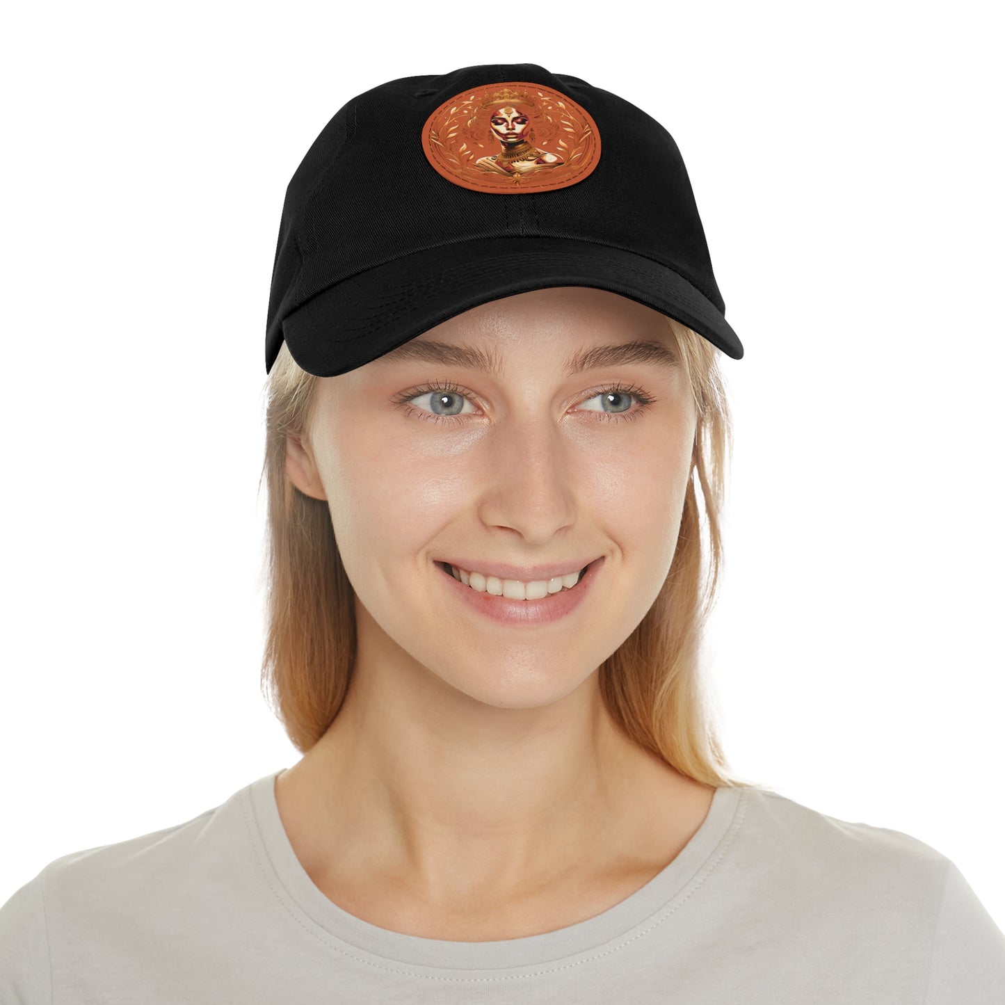 Yallanme Collection Dad Hat with Leather Patch (Round)