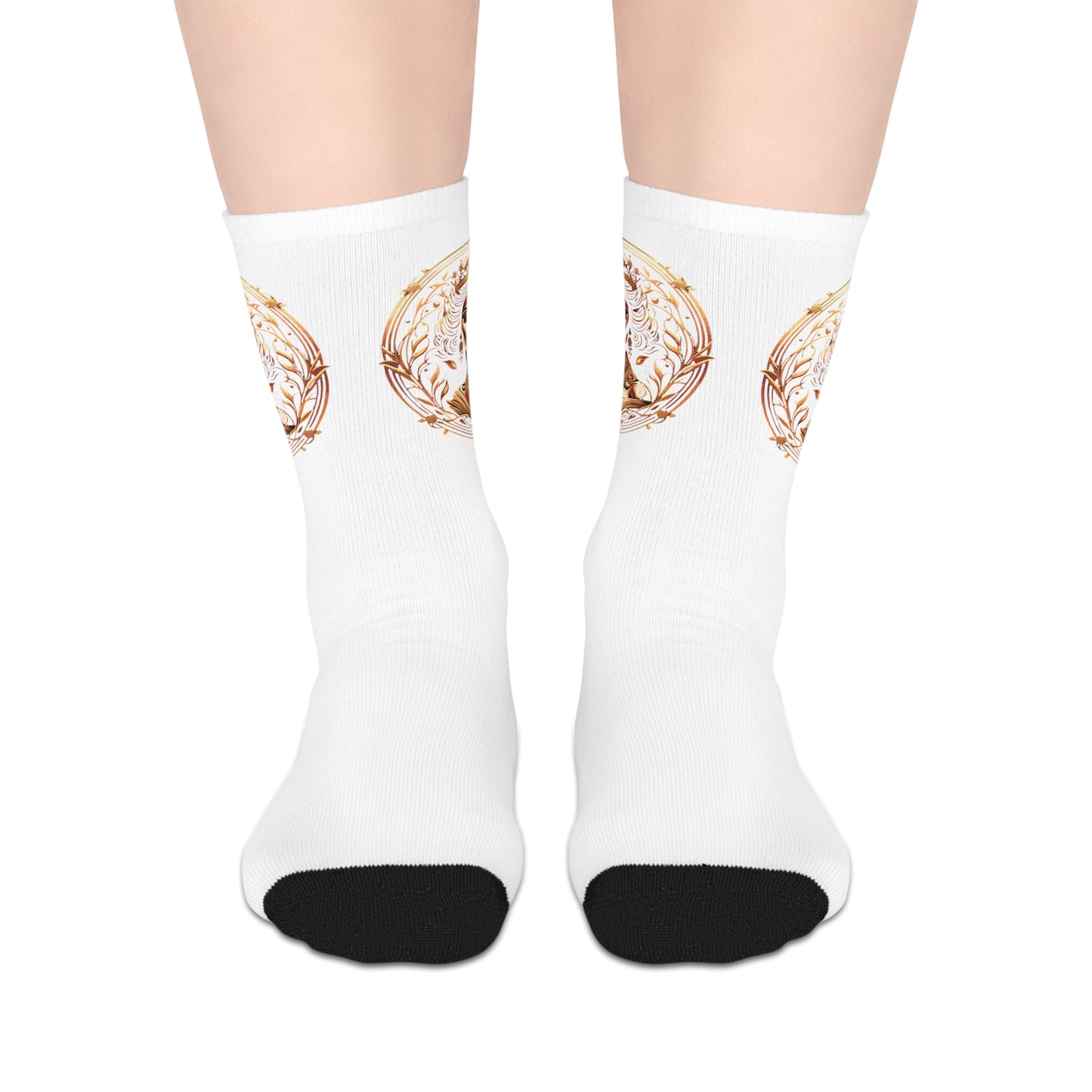 Yallanme Collection Mid-length Socks White