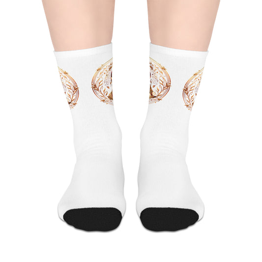 Yallanme Collection Mid-length Socks White