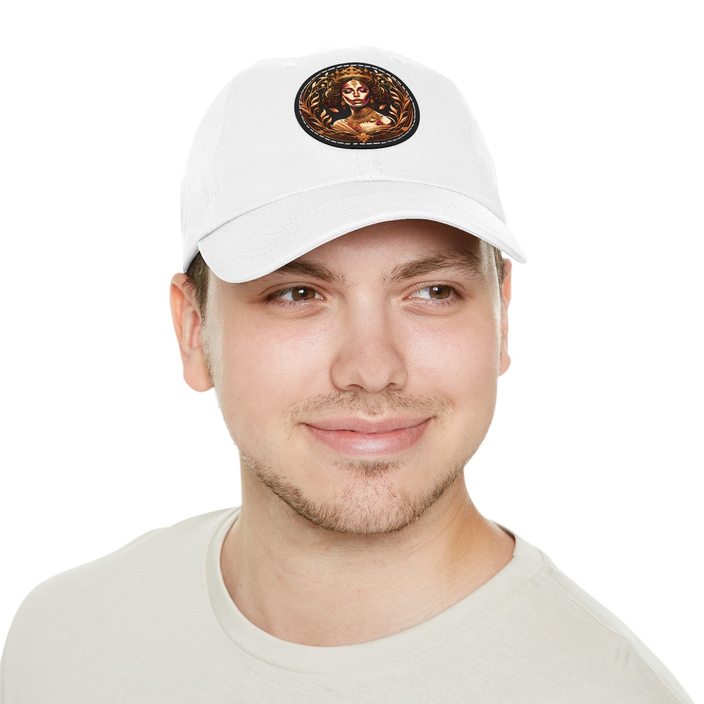 Yallanme Collection Dad Hat with Leather Patch (Round)