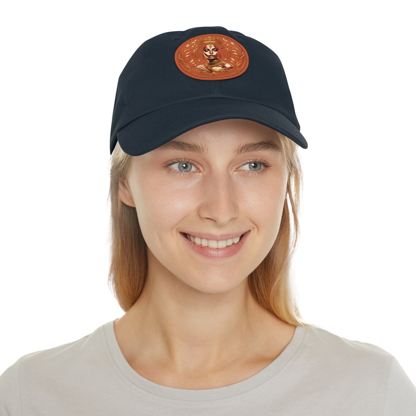 Yallanme Collection Dad Hat with Leather Patch (Round)