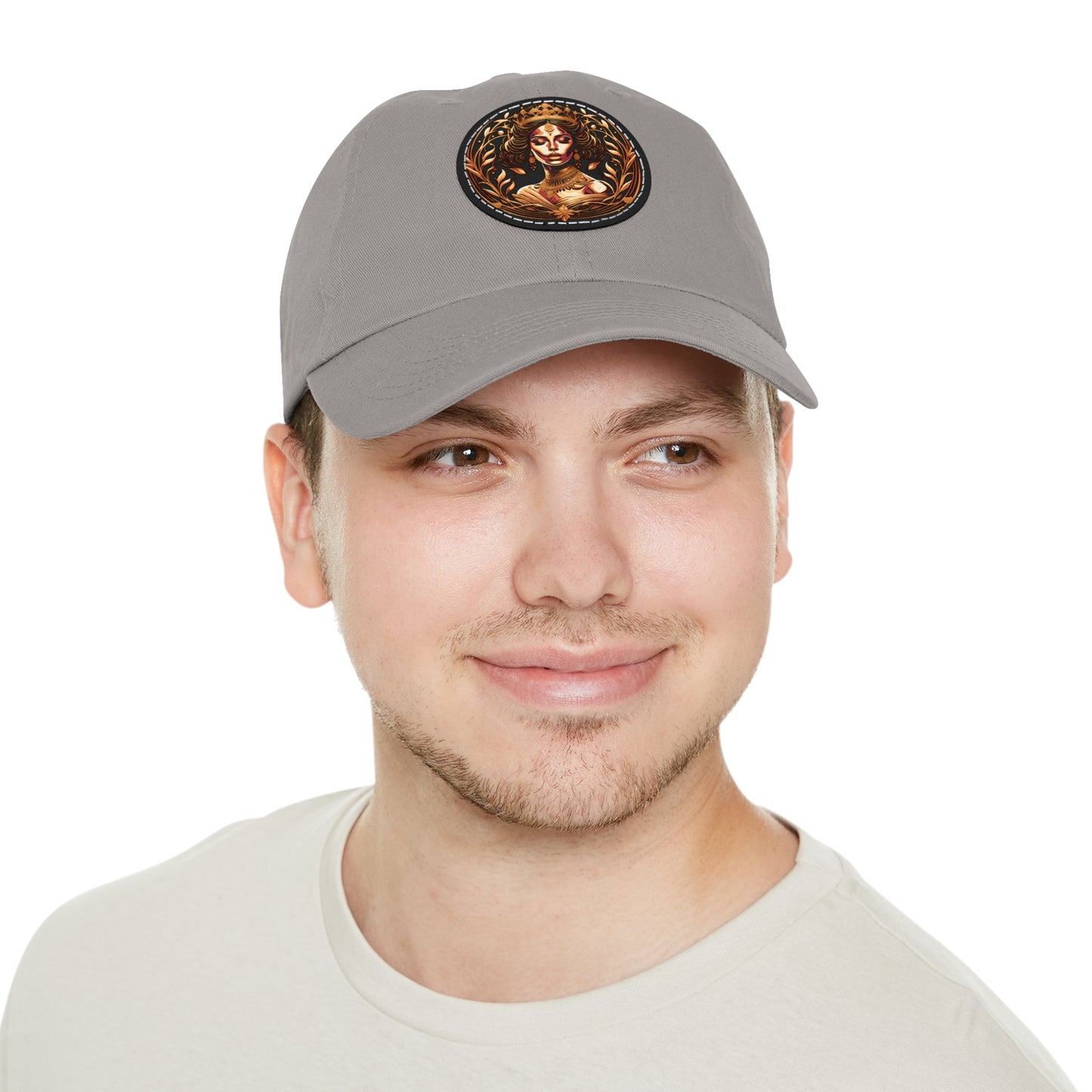 Yallanme Collection Dad Hat with Leather Patch (Round)