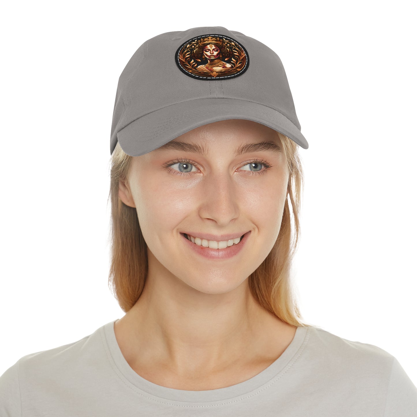 Yallanme Collection Dad Hat with Leather Patch (Round)