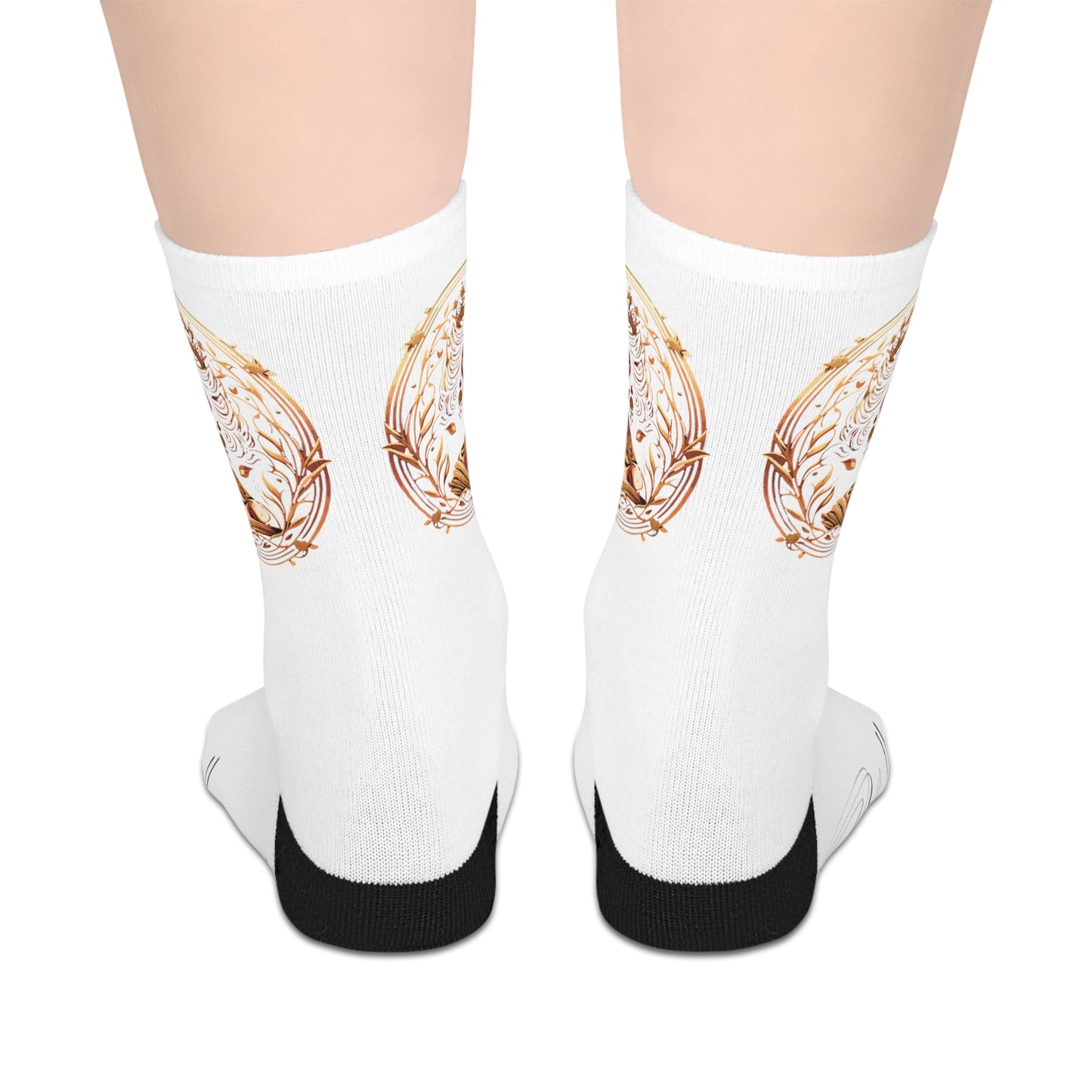 Yallanme Collection Mid-length Socks White