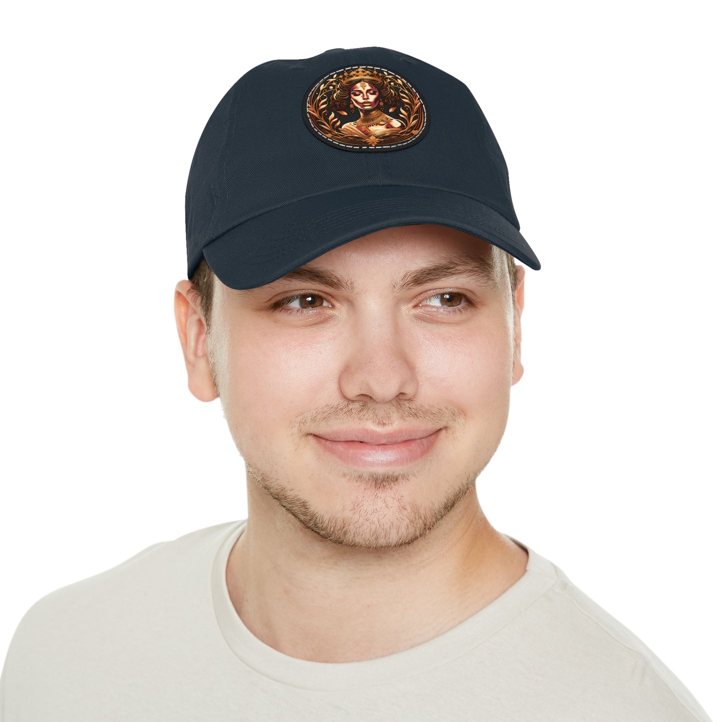 Yallanme Collection Dad Hat with Leather Patch (Round)