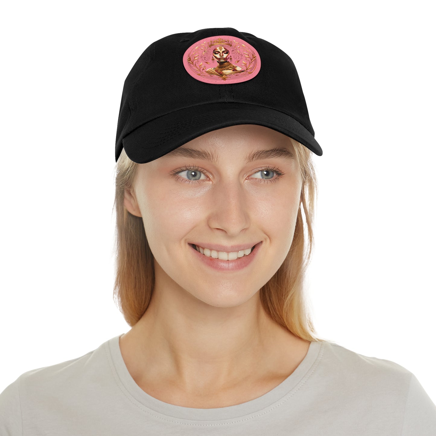 Yallanme Collection Dad Hat with Leather Patch (Round)