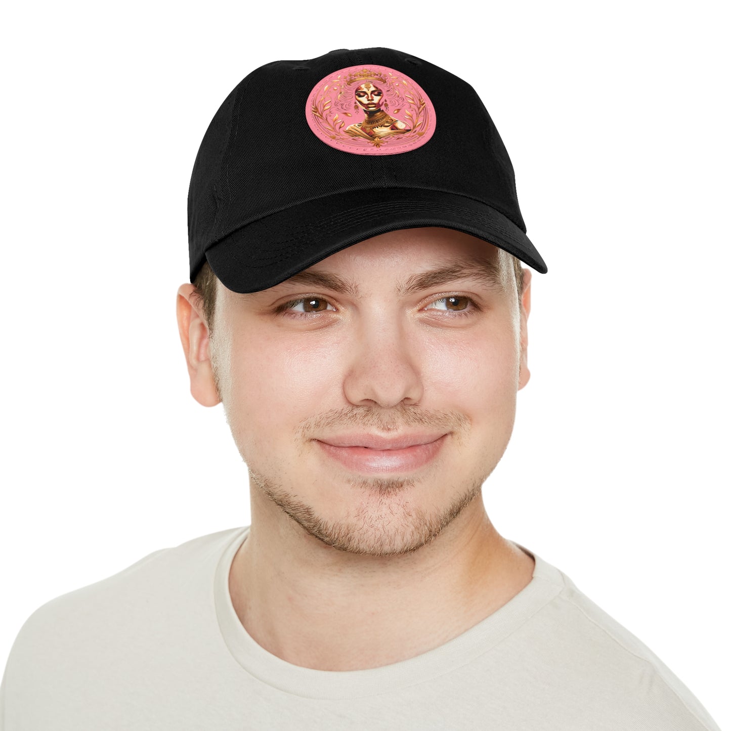 Yallanme Collection Dad Hat with Leather Patch (Round)