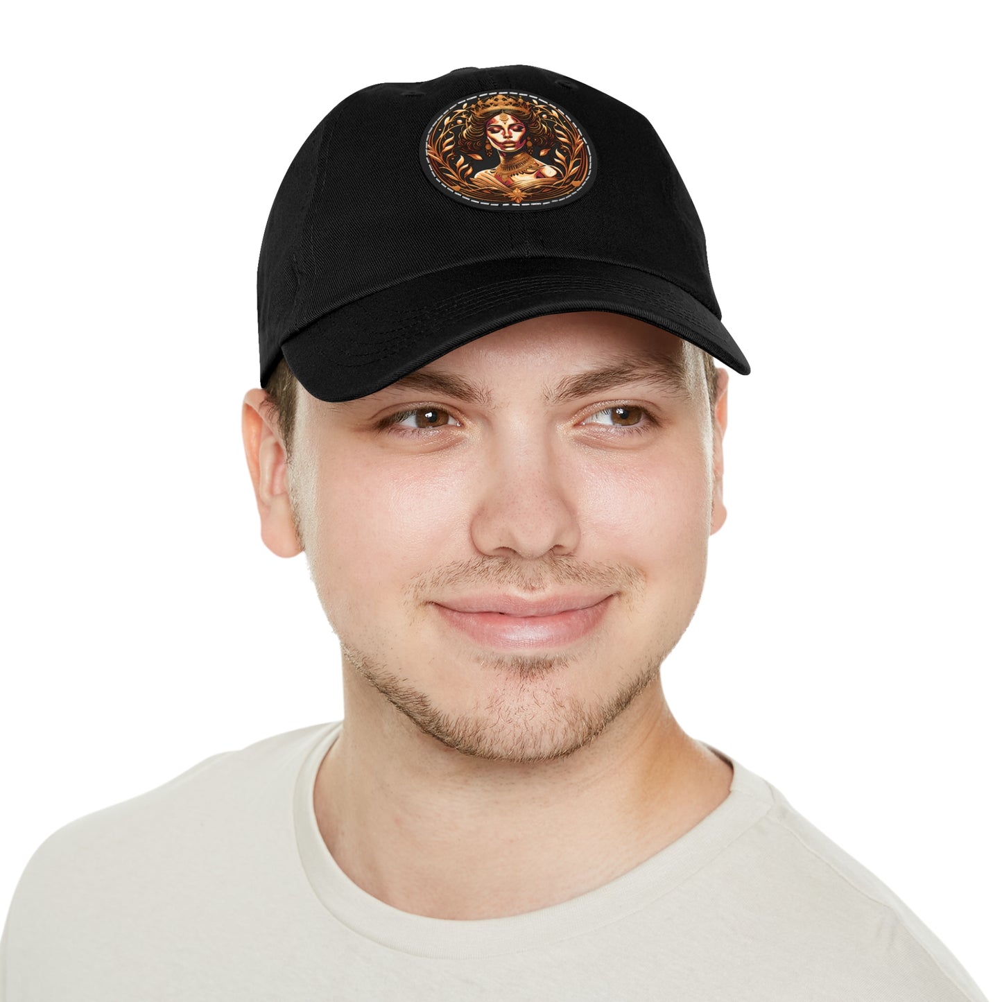 Yallanme Collection Dad Hat with Leather Patch (Round)