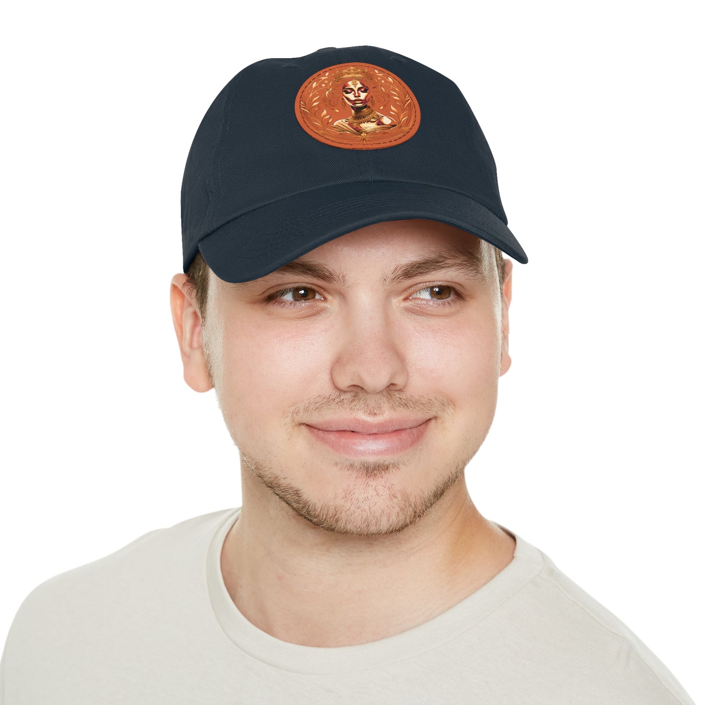 Yallanme Collection Dad Hat with Leather Patch (Round)