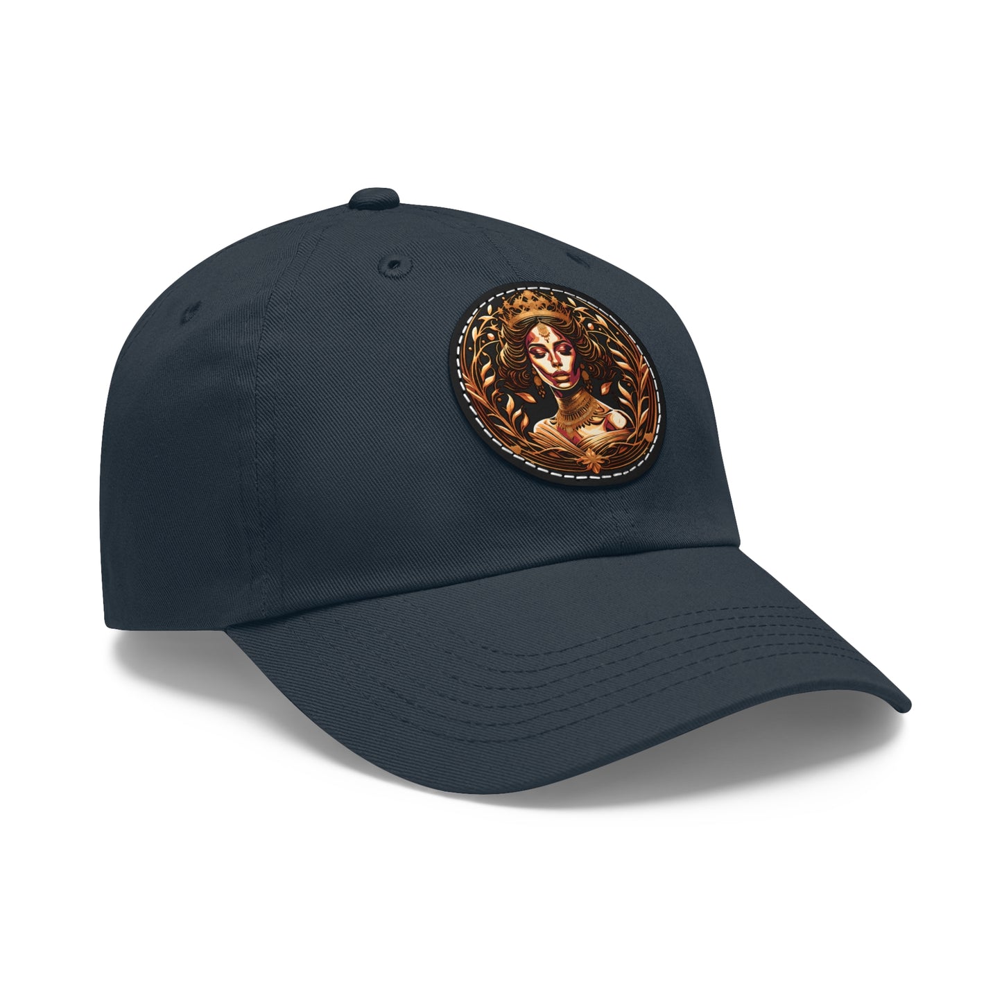 Yallanme Collection Dad Hat with Leather Patch (Round)